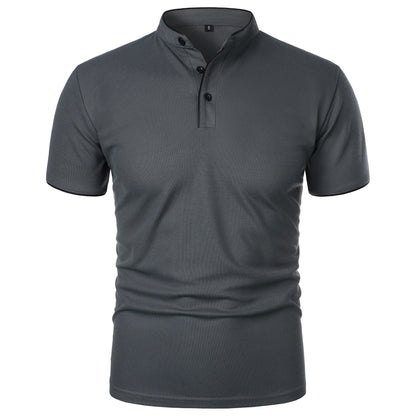 Men’s Stand Collar Short Sleeve T-Shirt