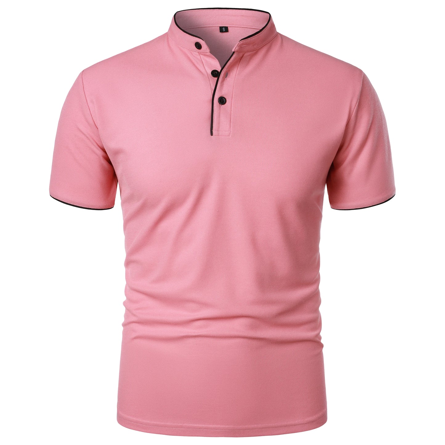 Men’s Stand Collar Short Sleeve T-Shirt