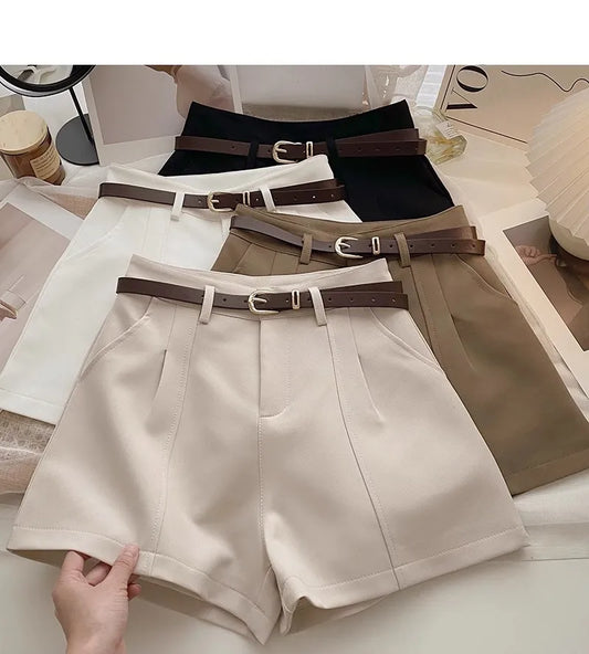 High Waist A-Line Shorts