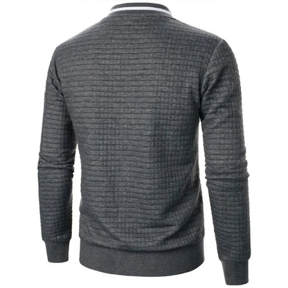 Men’s Zipper Baseball Jacket – Long Sleeve Streetwear Coat
