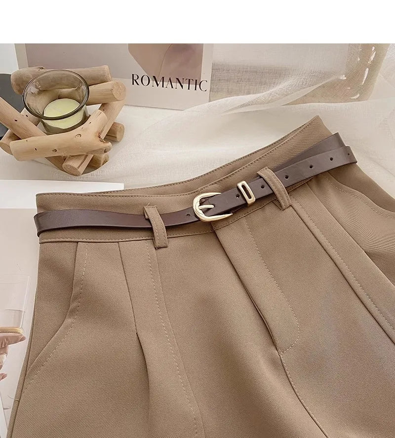 High Waist A-Line Shorts