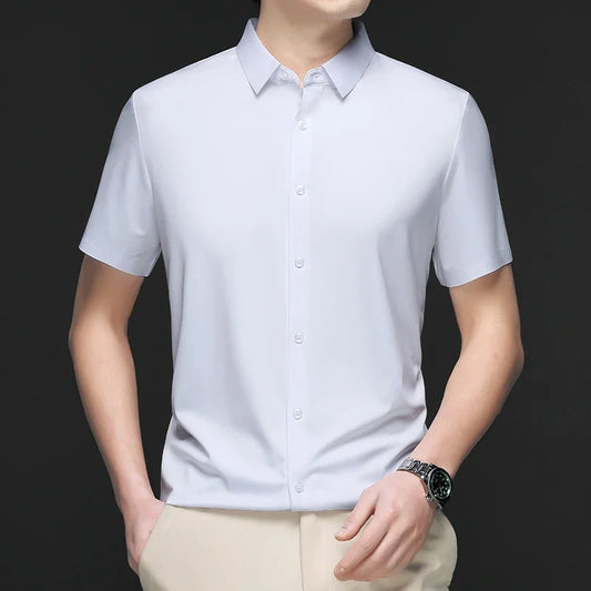 Business Casual Short Sleeved Shirt Comfortable and Versatile Top