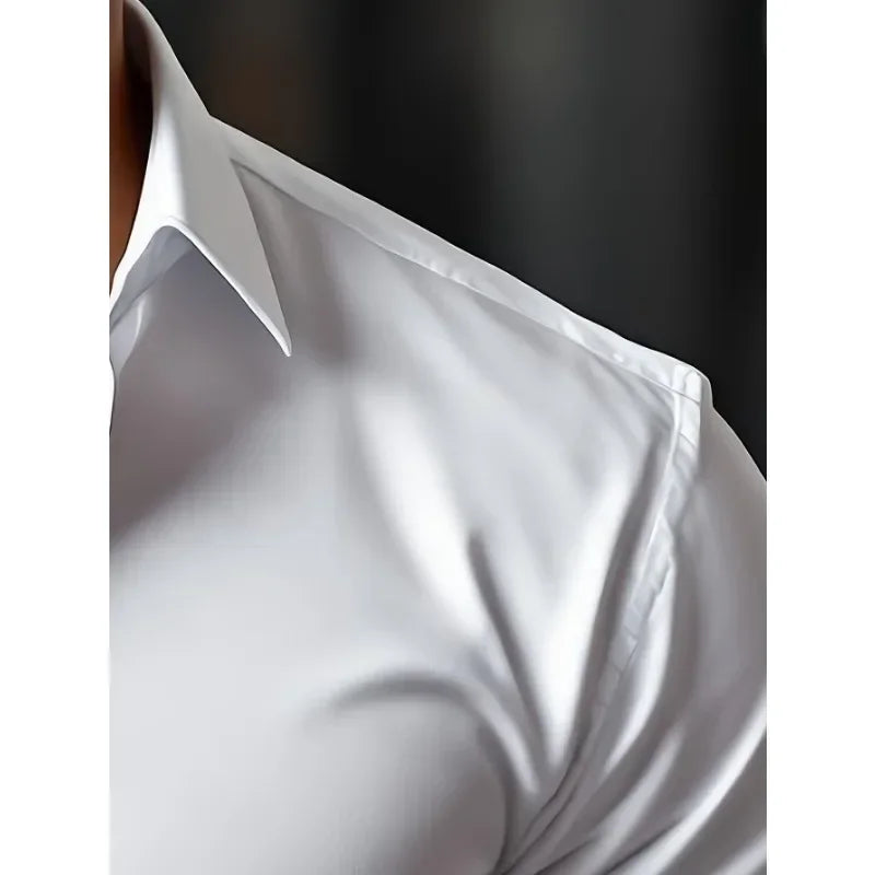 Long Sleeve Smart Casual Four Season Elastic Male Business Shirts
