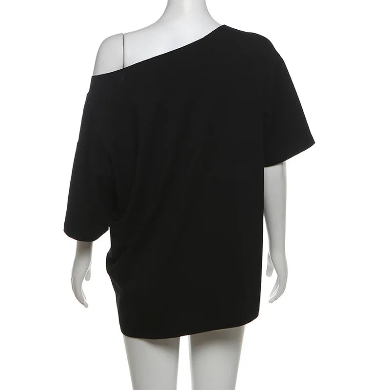 Women’s Summer Loose T-Shirt – Letter Print Streetwear Top