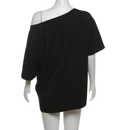Women’s Summer Loose T-Shirt – Letter Print Streetwear Top