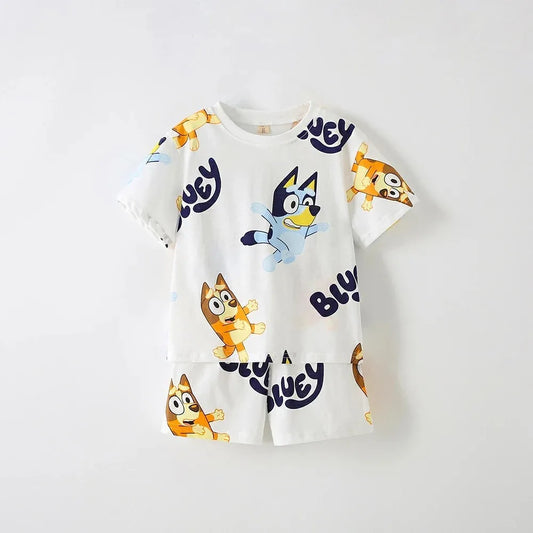 2PCS Cotton Set – Short Sleeve T-Shirt & Shorts for Toddlers