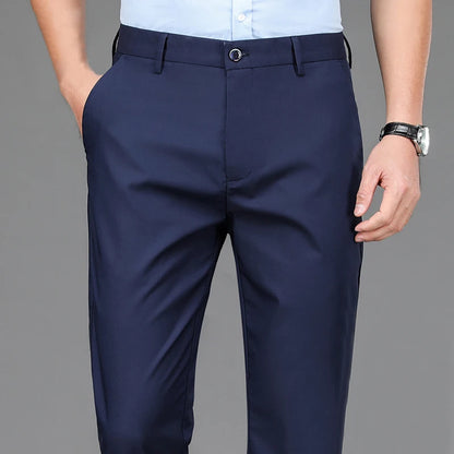Men’s Smart Casual Black Trousers – Stretch Straight Fit