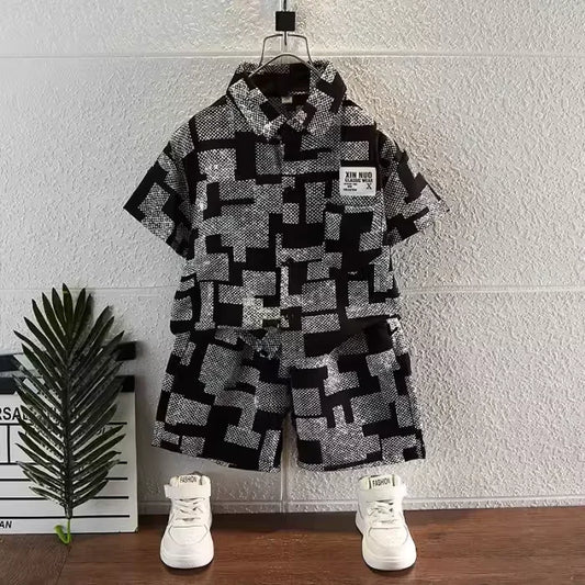 Kids 2PCS Ice Silk Set – Boys & Girls Short Sleeve