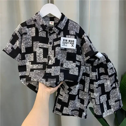Kids 2PCS Ice Silk Set – Boys & Girls Short Sleeve
