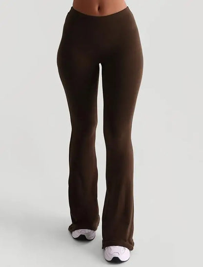 Women’s High Waist Flared Pants Trendy Bootcut Trousers