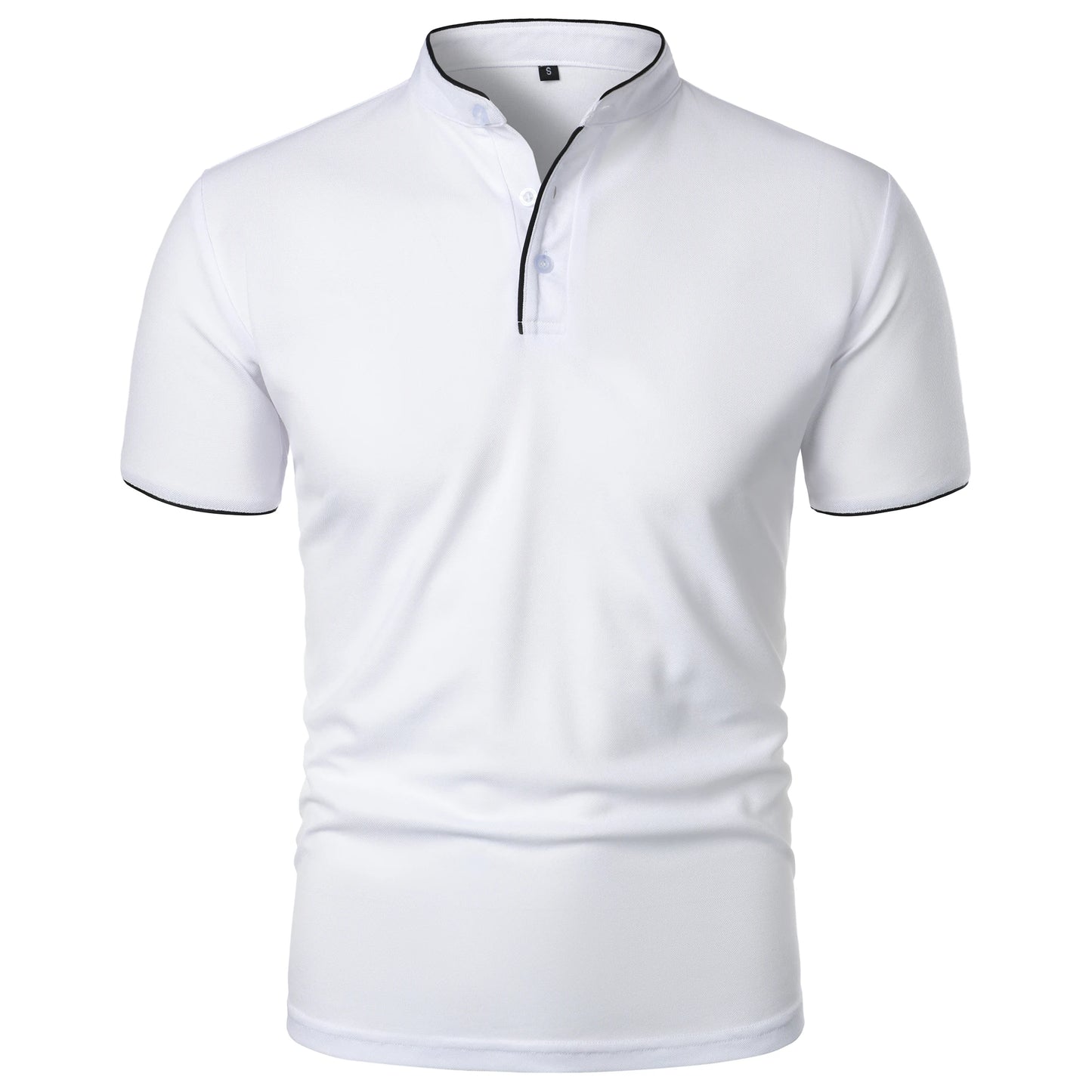 Men’s Stand Collar Short Sleeve T-Shirt