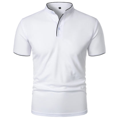 Men’s Stand Collar Short Sleeve T-Shirt