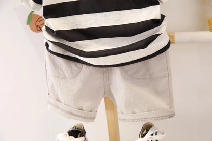 Baby Boys Summer Cotton Set – Stylish T-Shirt & Shorts Outfit