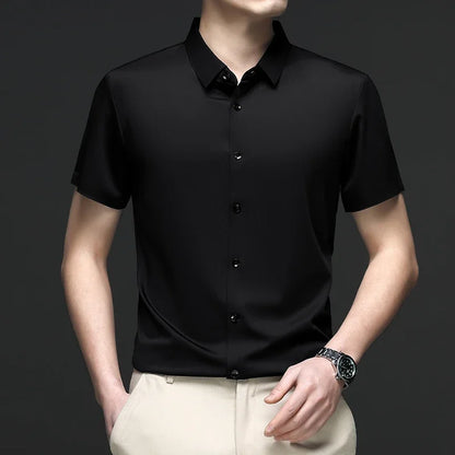 Business Casual Short Sleeved Shirt Comfortable and Versatile Top