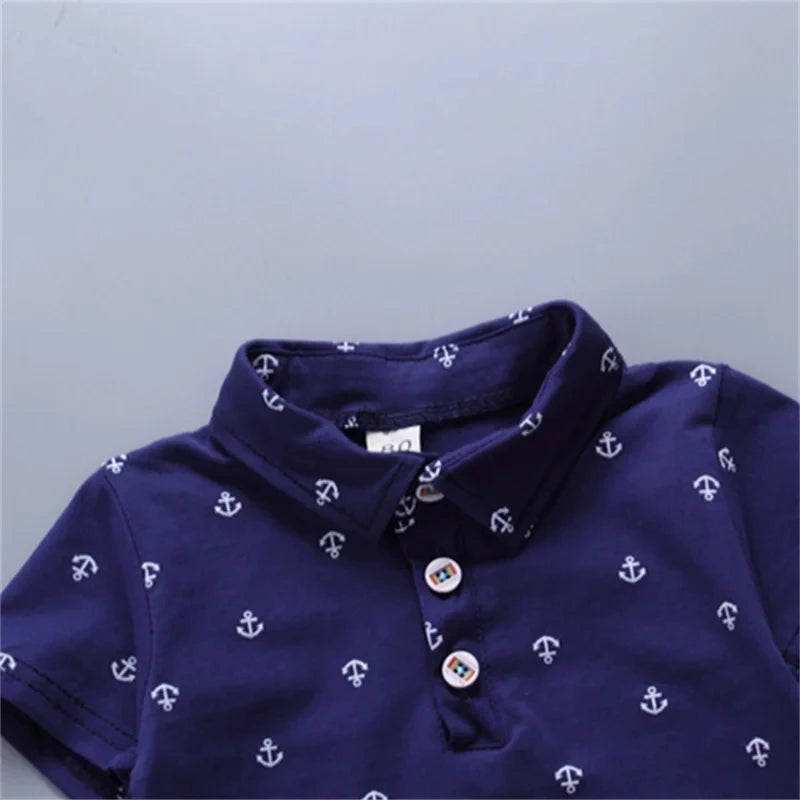 Baby Boys Summer Set – Cute Boat & Anchor Print