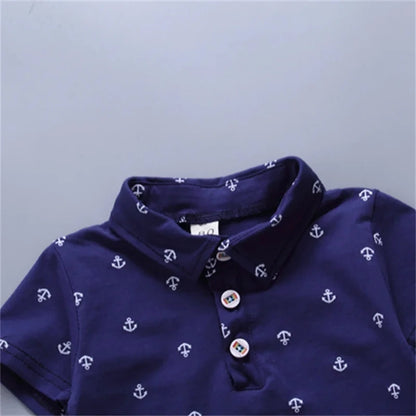 Baby Boys Summer Set – Cute Boat & Anchor Print