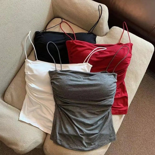 Women’s Sleeveless Tank Top with Chest Pads