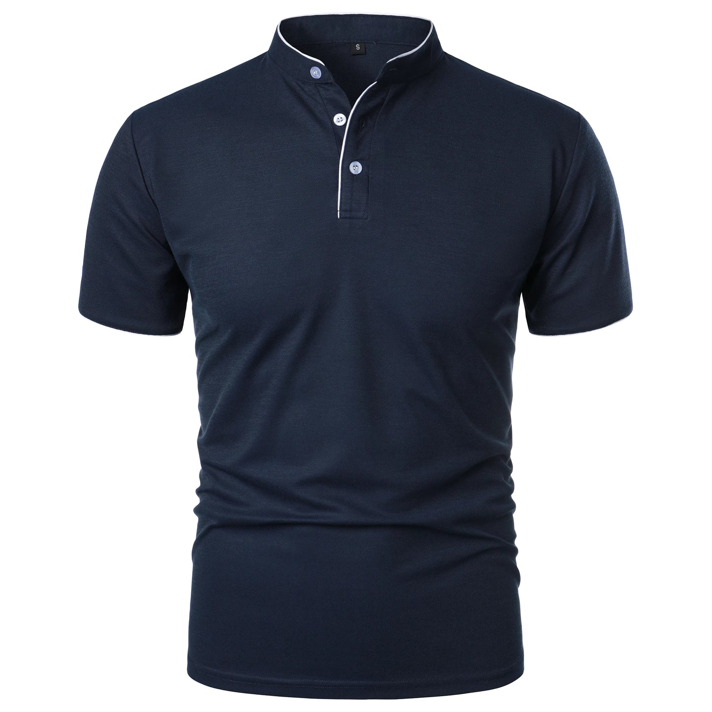 Men’s Stand Collar Short Sleeve T-Shirt