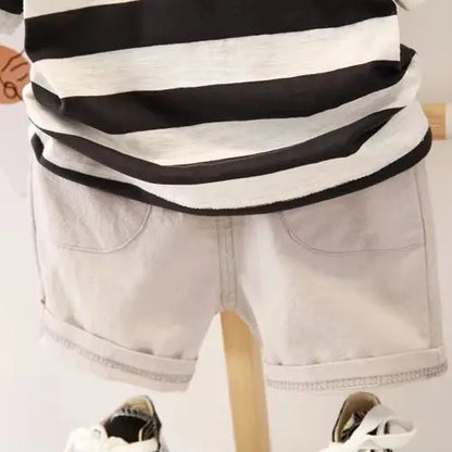 Baby Boys Summer Cotton Set – Stylish T-Shirt & Shorts Outfit