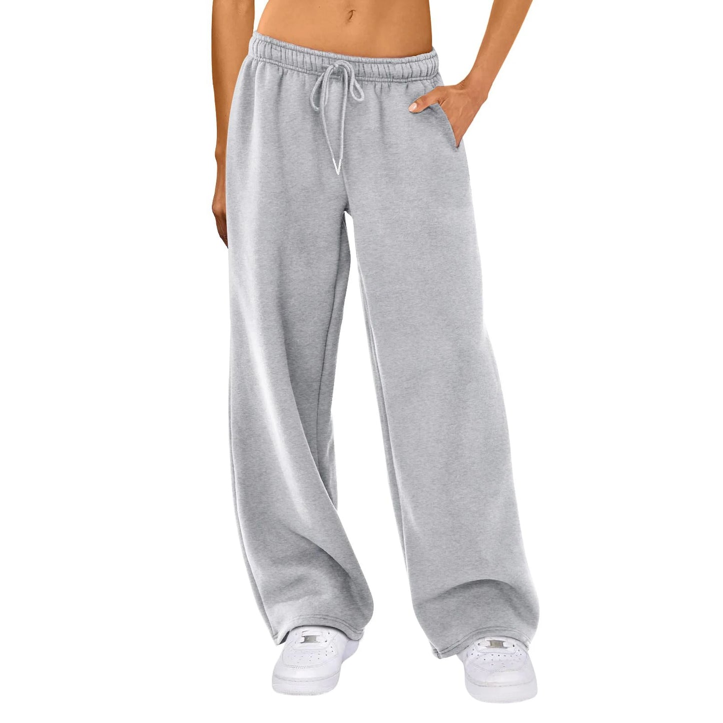 High Waist Wide Leg Joggers,