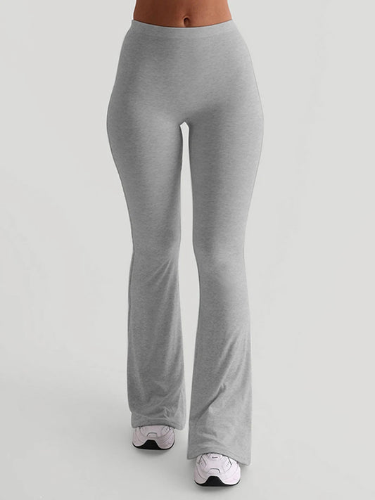 Women’s High Waist Flared Pants Trendy Bootcut Trousers