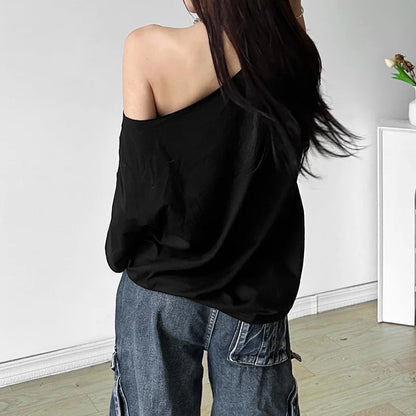 Women’s Summer Loose T-Shirt – Letter Print Streetwear Top