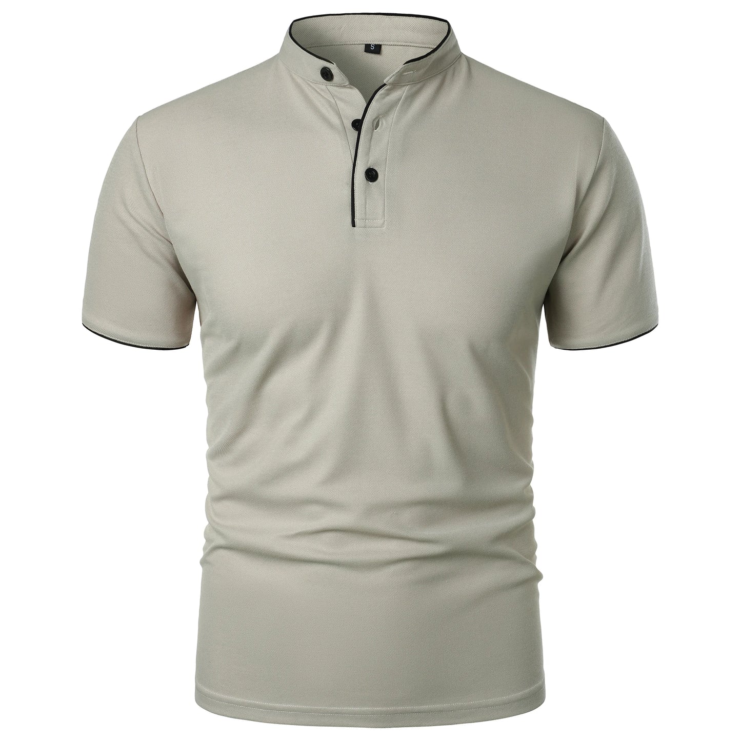 Men’s Stand Collar Short Sleeve T-Shirt