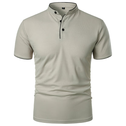 Men’s Stand Collar Short Sleeve T-Shirt