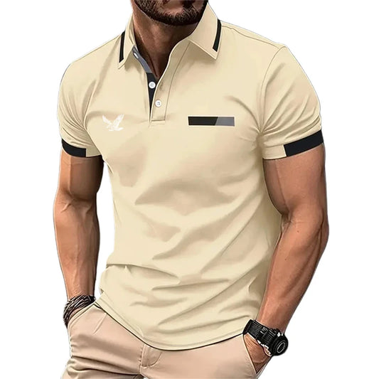 Men’s Golf Shirt – Casual Lapel Short Sleeve