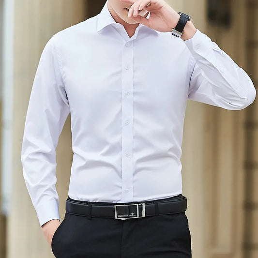 New Plus Size Men Business Shirt