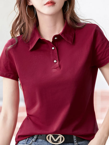 Women’s Chic Cotton Blend Shirt – Long Sleeve, Semi-Sheer