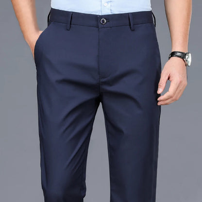 Men’s Smart Casual Black Trousers – Stretch Straight Fit