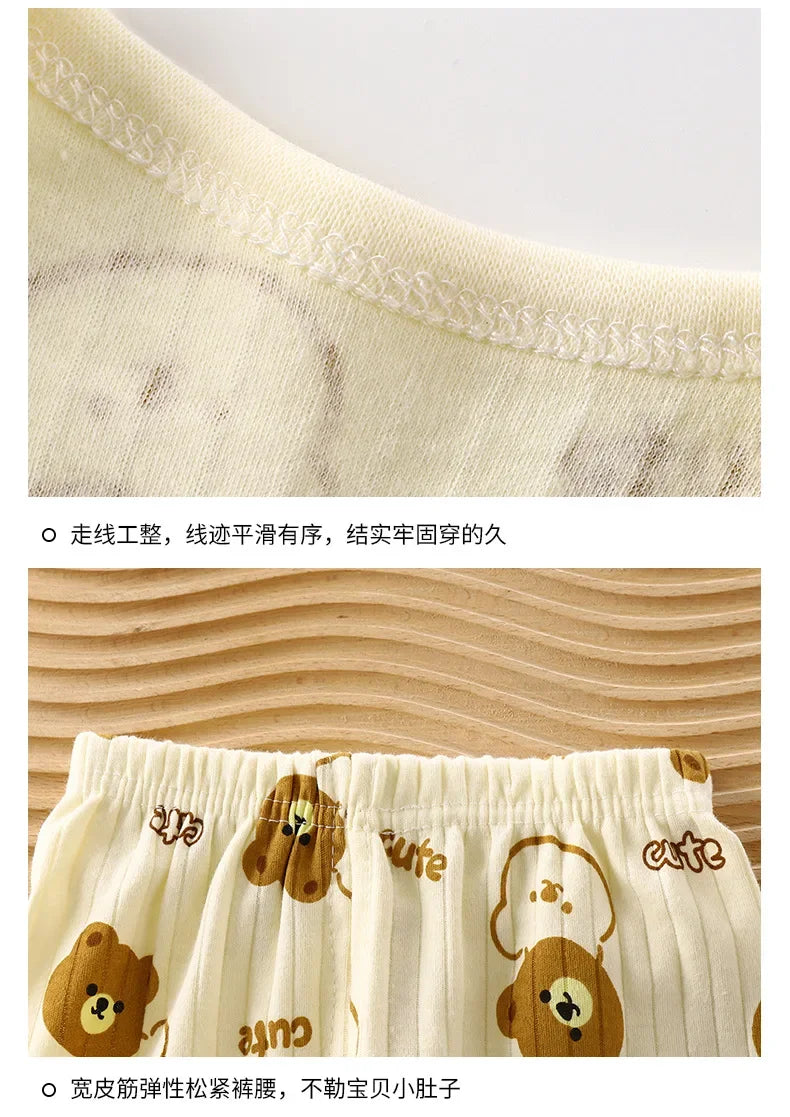 Kids Boys Girls Pure Cotton Warm Pajamas