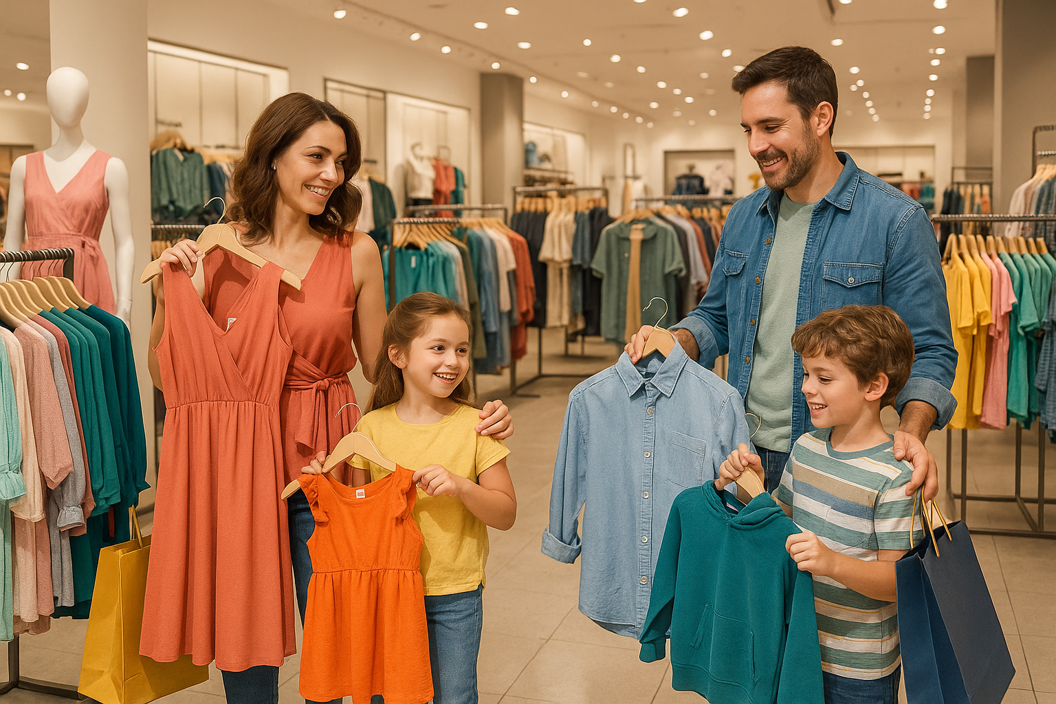 family cloth fashion and shopping